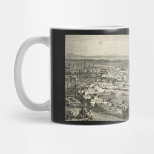 Engraving of Capital City Cairo 1881 Mug